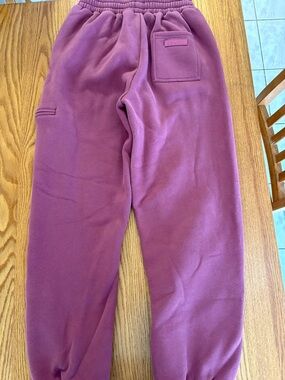 Womens Fleece Joggers - Plum